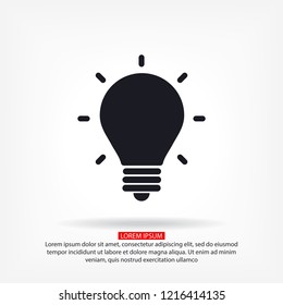 lightbulb icon 10 EPS