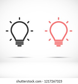 lightbulb icon 10 EPS