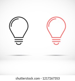 lightbulb icon 10 EPS