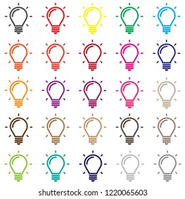lightbulb icon 10 EPS