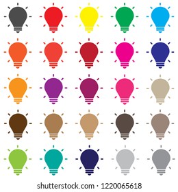 lightbulb icon 10 EPS