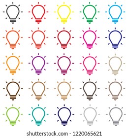 lightbulb icon 10 EPS