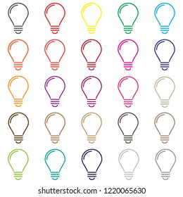 lightbulb icon 10 EPS