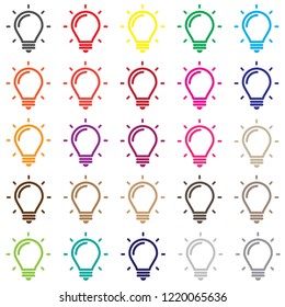 lightbulb icon 10 EPS