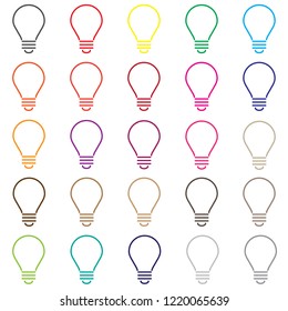 lightbulb icon 10 EPS