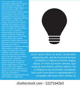 lightbulb icon 10 EPS