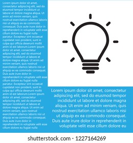 lightbulb icon 10 EPS