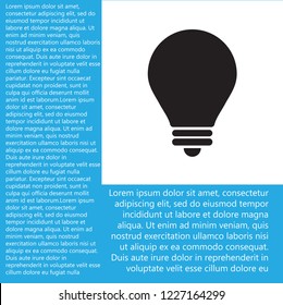 lightbulb icon 10 EPS