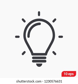 lightbulb icon 10 EPS