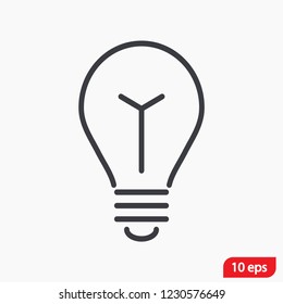 lightbulb icon 10 EPS