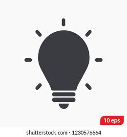 lightbulb icon 10 EPS