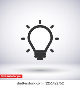 lightbulb icon 10 EPS