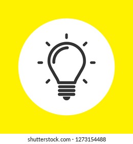 lightbulb icon 10 EPS