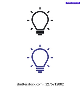 lightbulb icon 10 EPS