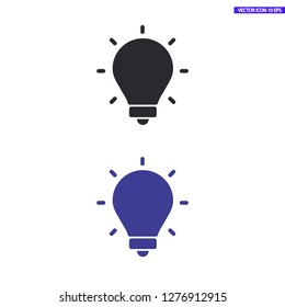 lightbulb icon 10 EPS