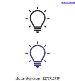 lightbulb icon 10 EPS