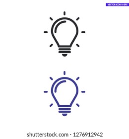 lightbulb icon 10 EPS