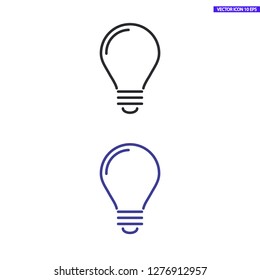 lightbulb icon 10 EPS