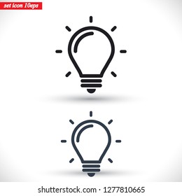 lightbulb icon 10 EPS
