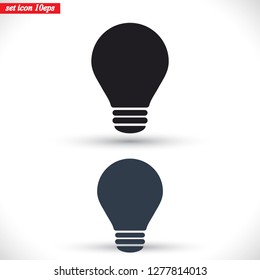 lightbulb icon 10 EPS