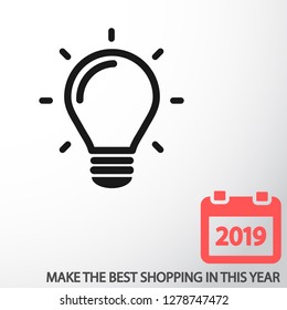 lightbulb icon 10 EPS
