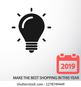 lightbulb icon 10 EPS