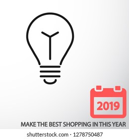 lightbulb icon 10 EPS