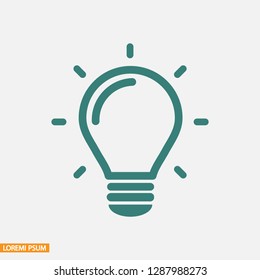 lightbulb icon 10 EPS