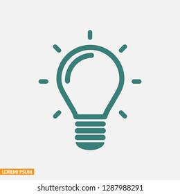 lightbulb icon 10 EPS
