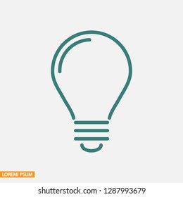 lightbulb icon 10 EPS