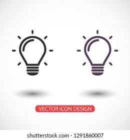 lightbulb icon 10 EPS