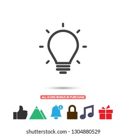 lightbulb icon 10 EPS