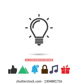 lightbulb icon 10 EPS
