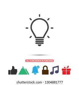 lightbulb icon 10 EPS