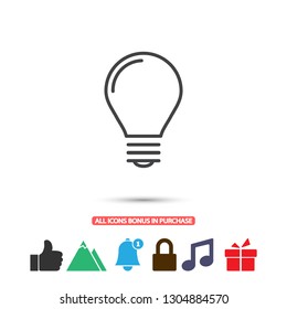 lightbulb icon 10 EPS