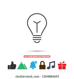lightbulb icon 10 EPS