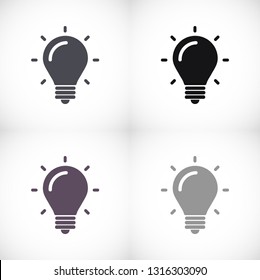 lightbulb icon 10 EPS