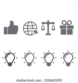 lightbulb icon 10 EPS