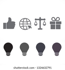 lightbulb icon 10 EPS