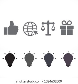 lightbulb icon 10 EPS