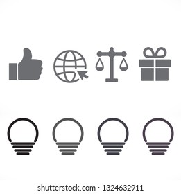 lightbulb icon 10 EPS