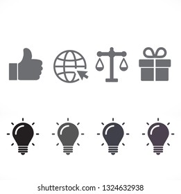 lightbulb icon 10 EPS