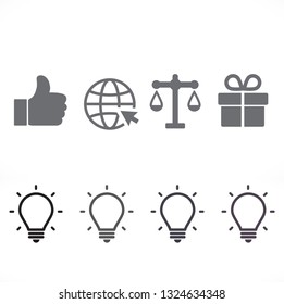 lightbulb icon 10 EPS