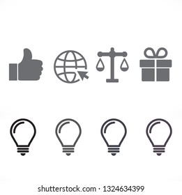 lightbulb icon 10 EPS