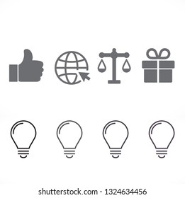 lightbulb icon 10 EPS