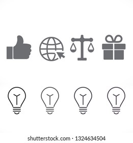 lightbulb icon 10 EPS