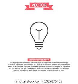 lightbulb icon 10 EPS