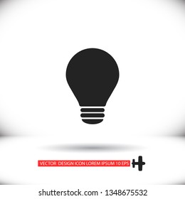 lightbulb icon 10 EPS
