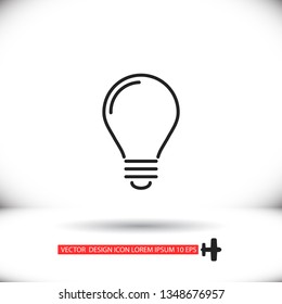 lightbulb icon 10 EPS