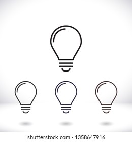 lightbulb icon 10 EPS